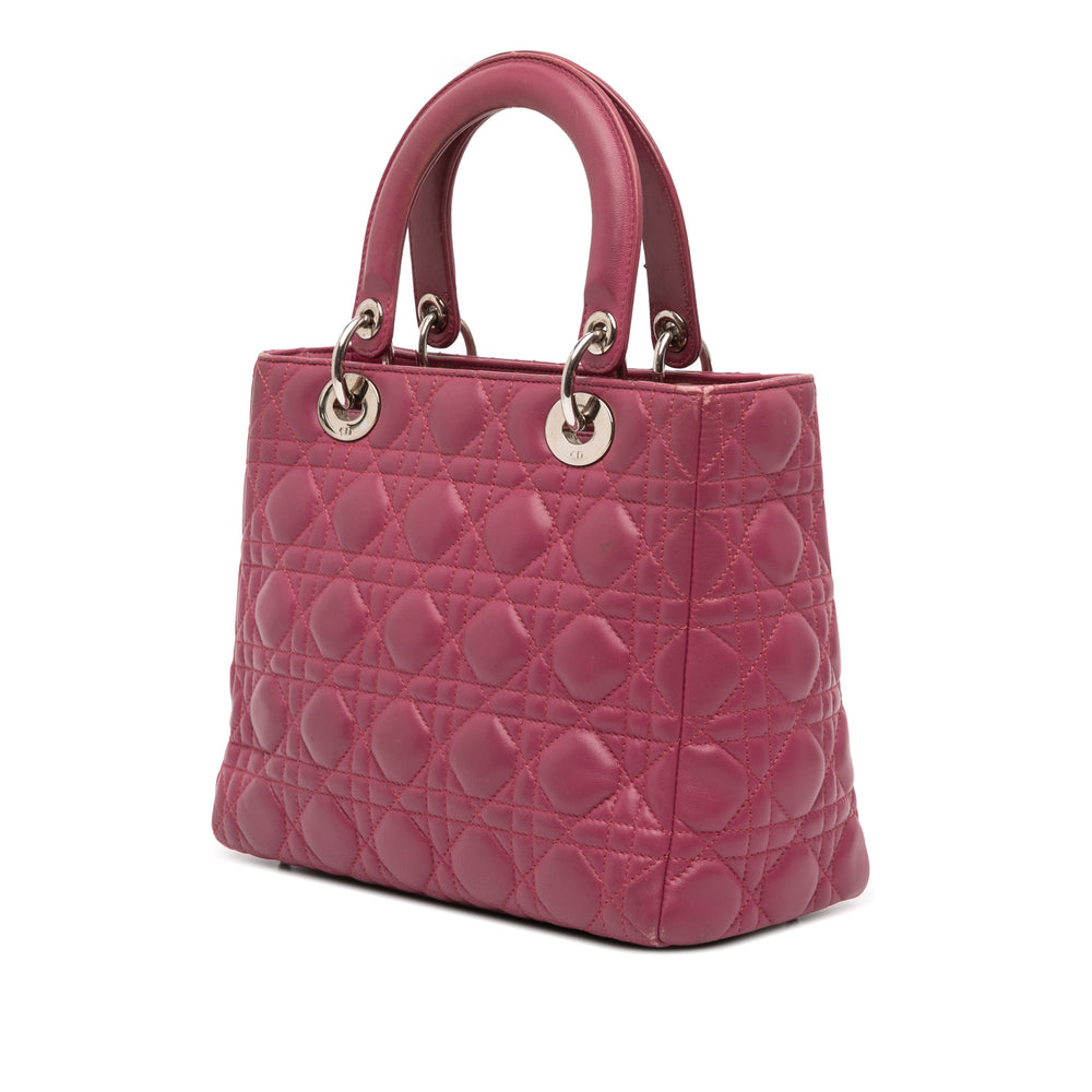 Dior Medium Cuir d’agneau Cannage Lady Dior Violet – GABY PARIS Authentique