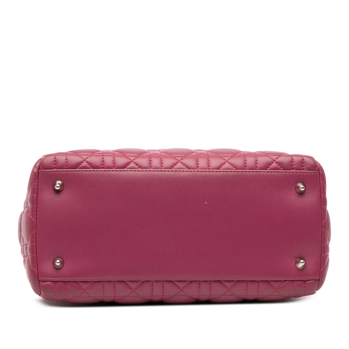 Dior Medium Cuir d’agneau Cannage Lady Dior Violet – GABY PARIS Authentique