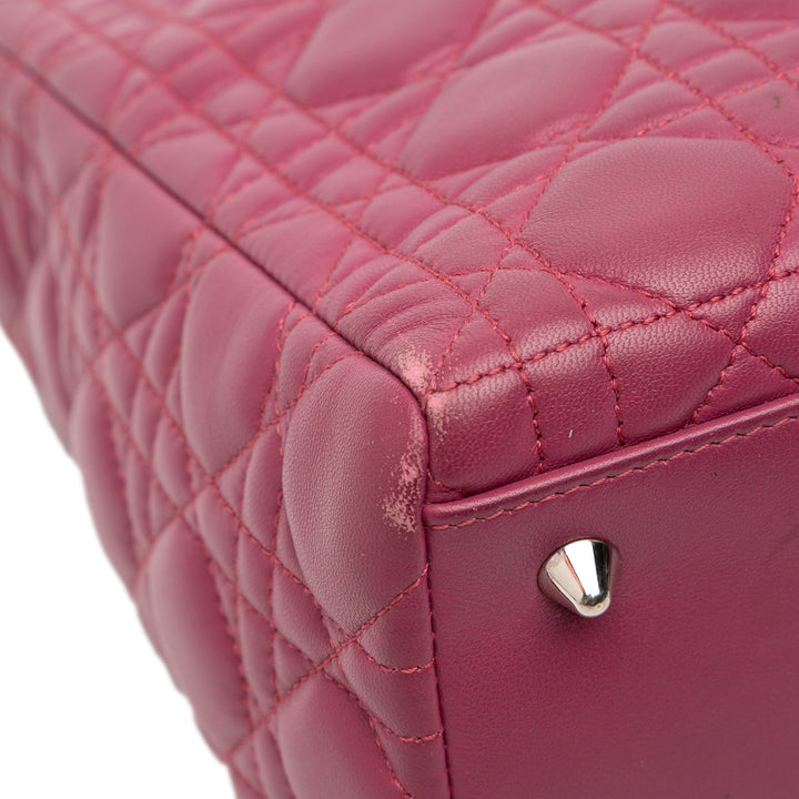 Dior Medium Cuir d’agneau Cannage Lady Dior Violet – GABY PARIS Authentique