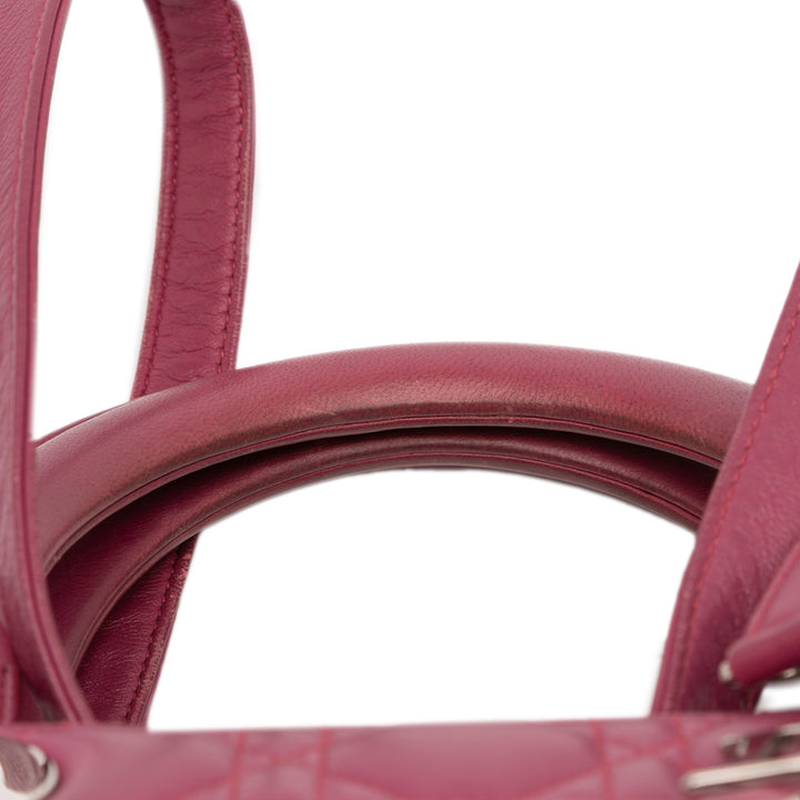 Dior Medium Cuir d’agneau Cannage Lady Dior Violet – GABY PARIS Authentique