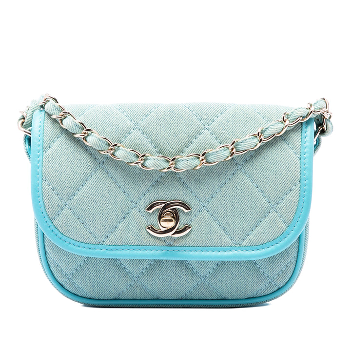 Chanel Mini CC Matelassé Jean Messenger à rabat