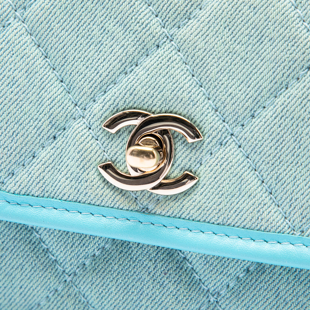 Chanel Mini CC Matelassé Jean Messenger à rabat