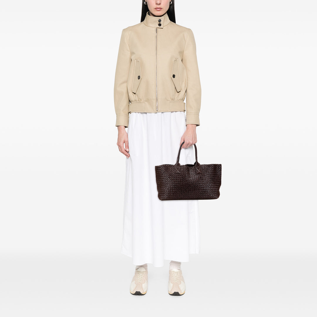 Bottega Veneta Medium Cuir d’agneau Intreccio Cabat Cabas Marron – GABY PARIS Authentique