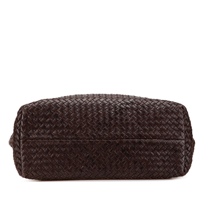 Bottega Veneta Medium Cuir d’agneau Intreccio Cabat Cabas Marron – GABY PARIS Authentique