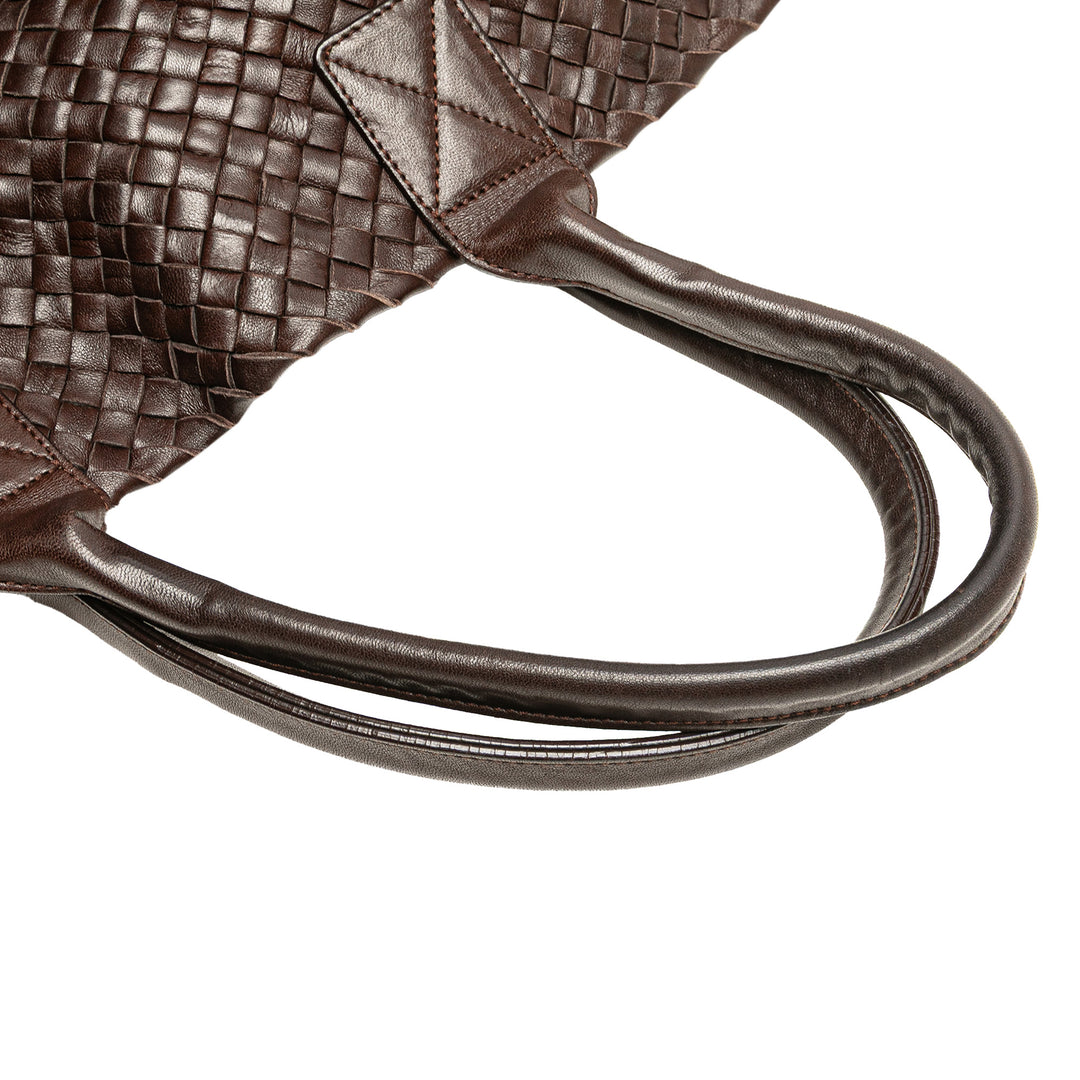 Bottega Veneta Medium Cuir d’agneau Intreccio Cabat Cabas Marron – GABY PARIS Authentique