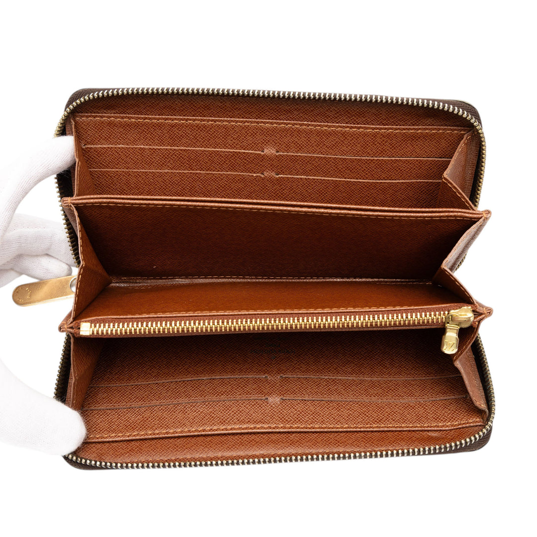 Louis Vuitton Zippy Portefeuille long Monogram Marron – vue 4 – GABY PARIS
