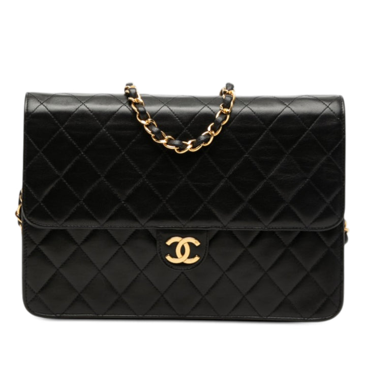 Chanel Medium CC Matelassé Cuir d’agneau Simple rabat