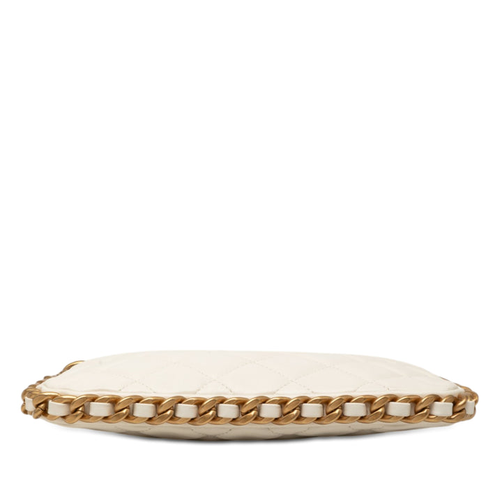 Chanel CC Matelassé Cuir d’agneau Trendy Sac rond à chaîne Hobo