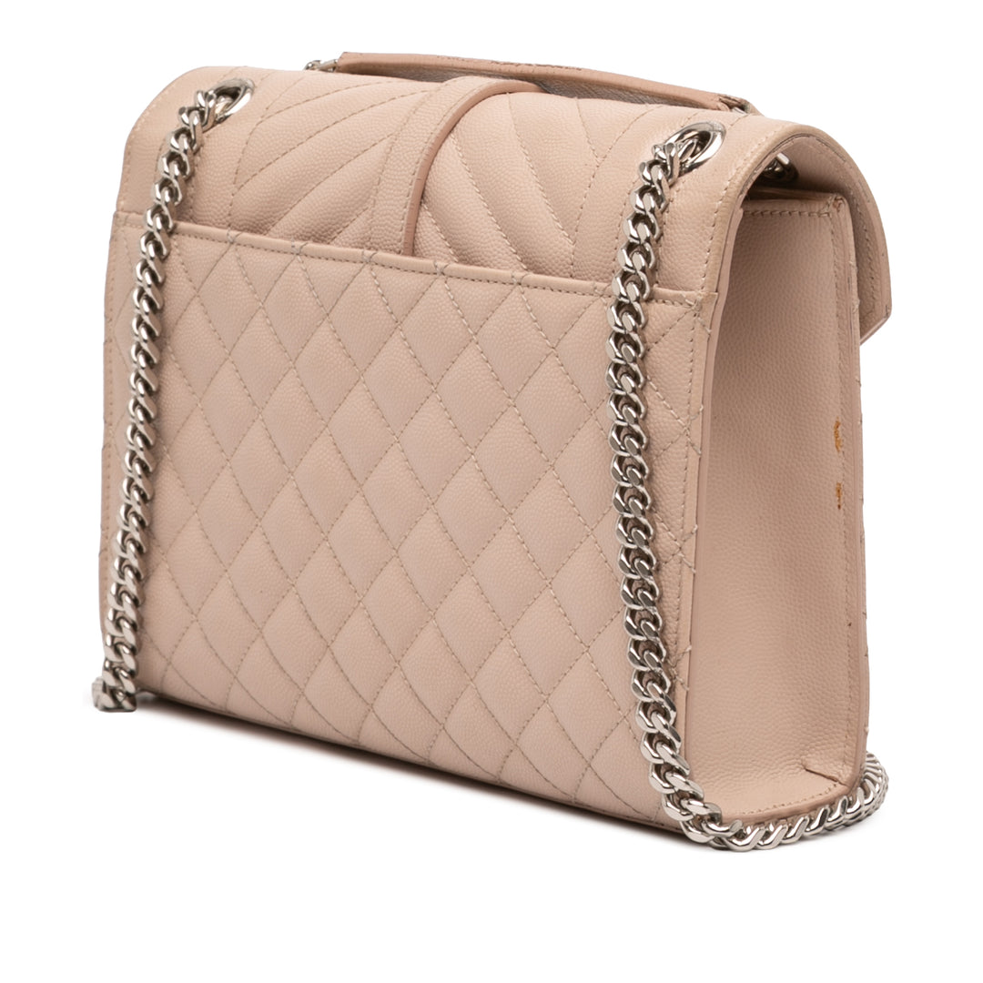 Saint Laurent Medium Grain De Poudre Triquilt Monogram Sac enveloppe