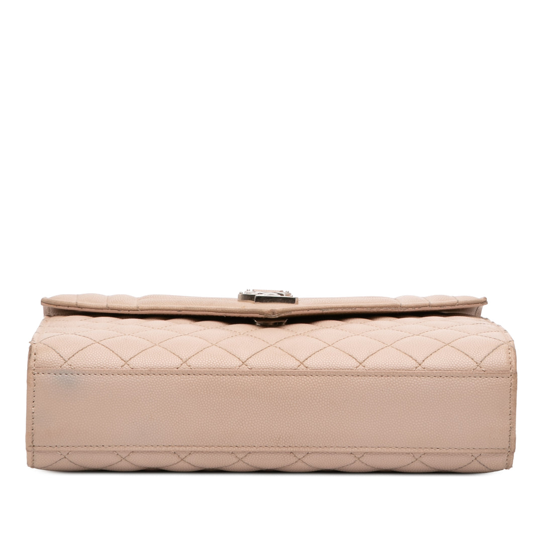 Saint Laurent Medium Grain De Poudre Triquilt Monogram Sac enveloppe