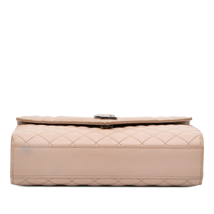 Saint Laurent Medium Grain De Poudre Triquilt Monogram Sac enveloppe