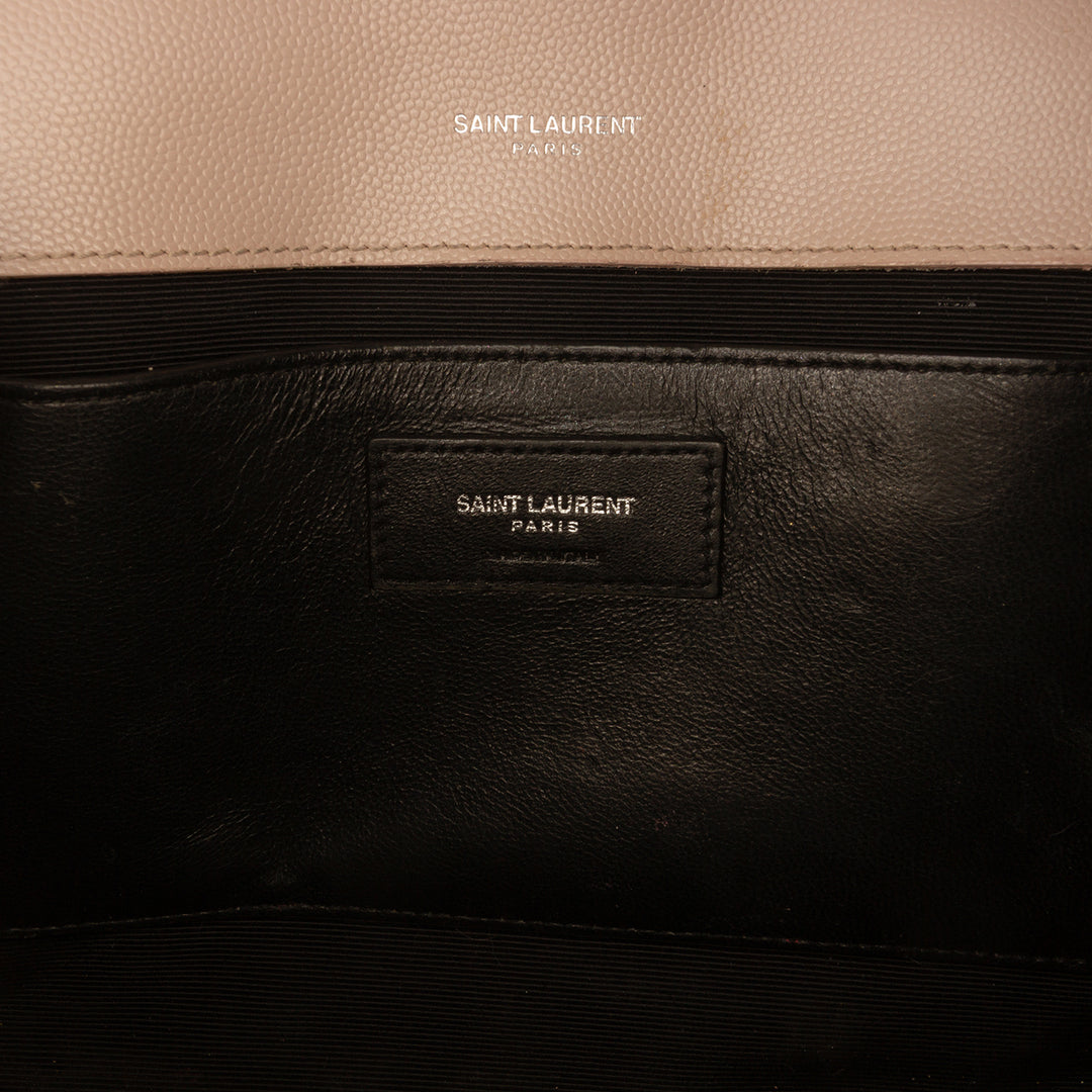 Saint Laurent Medium Grain De Poudre Triquilt Monogram Sac enveloppe