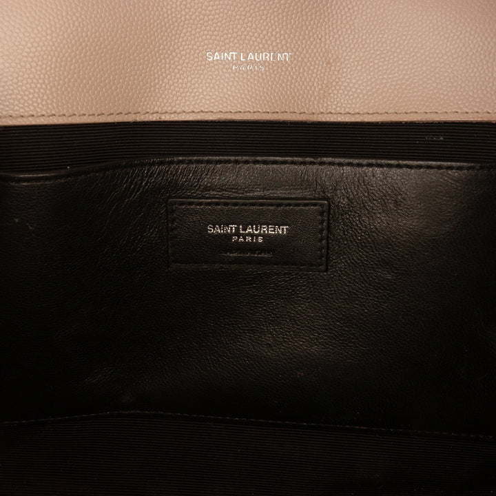 Saint Laurent Medium Grain De Poudre Triquilt Monogram Sac enveloppe