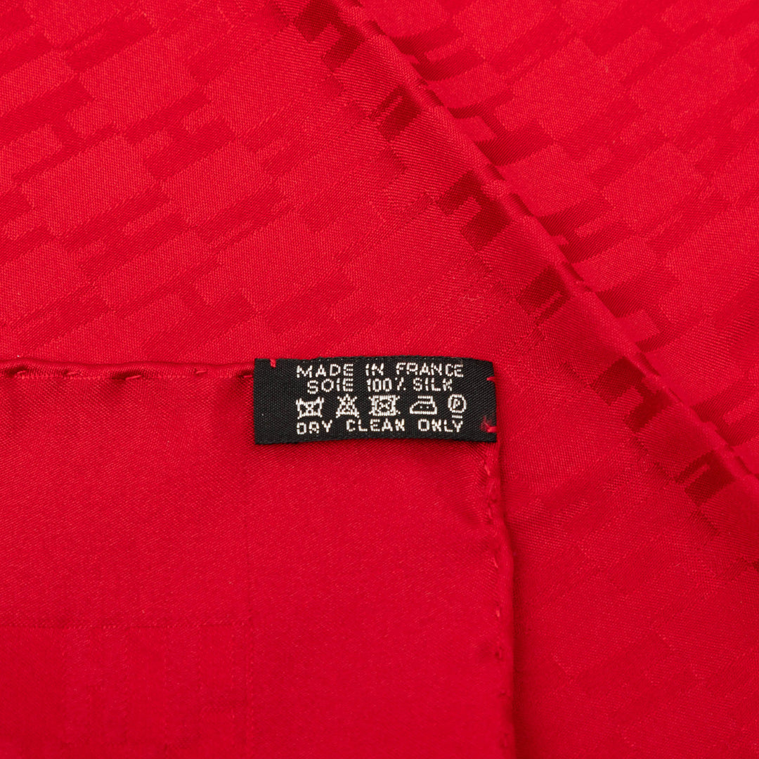Hermès Faconnee H Poche Carré Foulard Soie