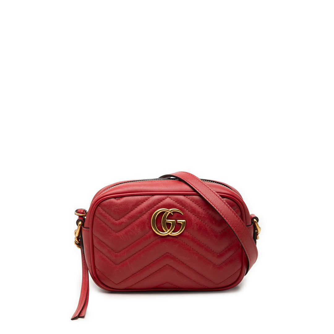 GG Marmont Matelasse Sac Mini Rouge