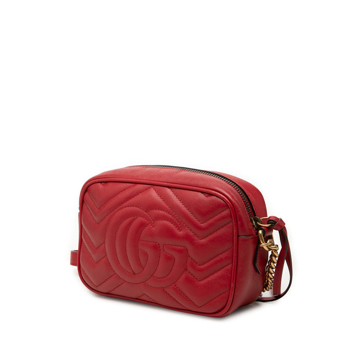 GG Marmont Matelasse Sac Mini Rouge