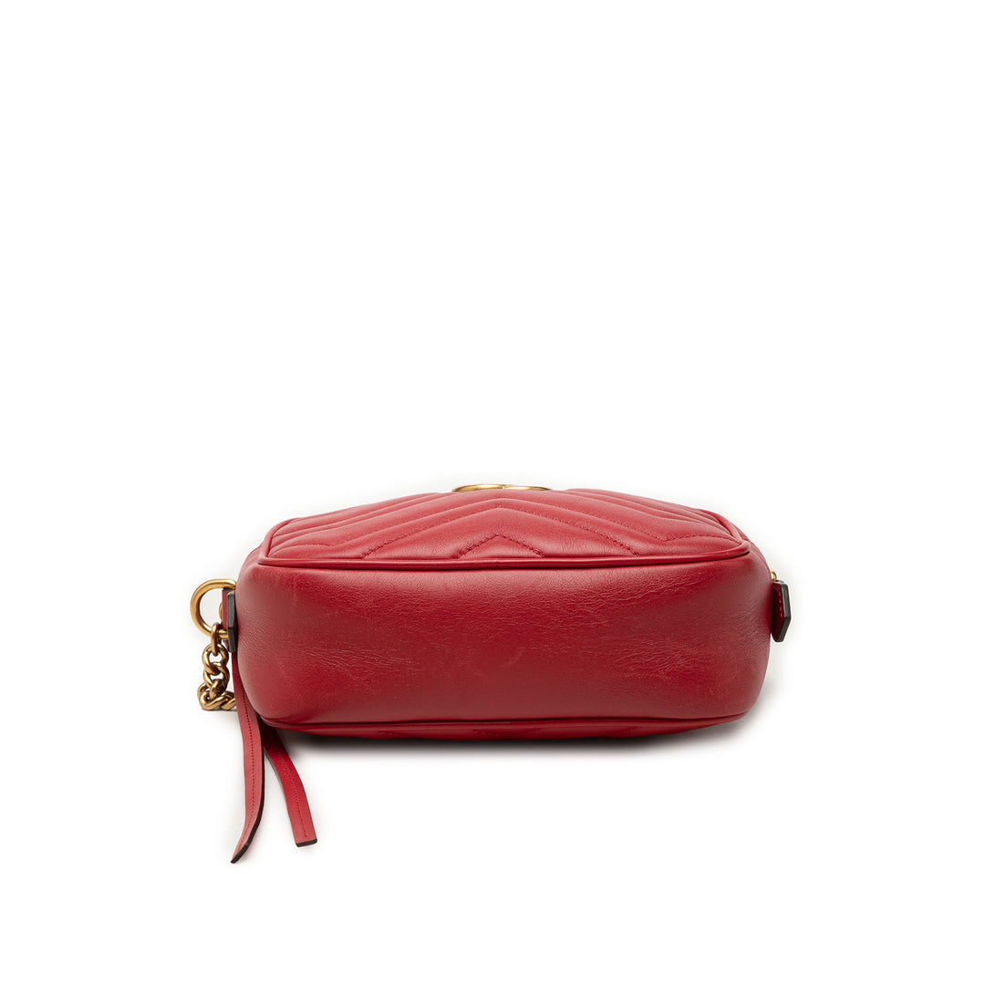 GG Marmont Matelasse Sac Mini Rouge