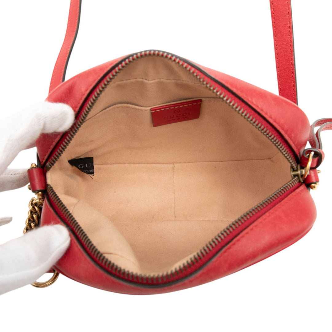 GG Marmont Matelasse Sac Mini Rouge