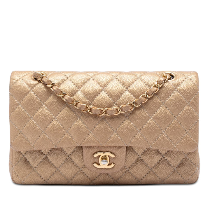 Chanel Medium Classic Iridescent Caviar Double rabat