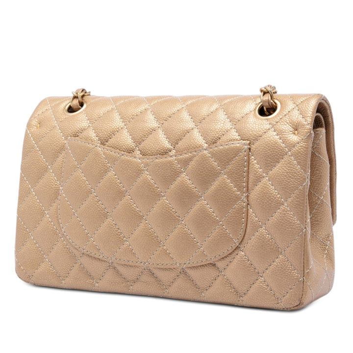 Chanel Medium Classic Iridescent Caviar Double rabat