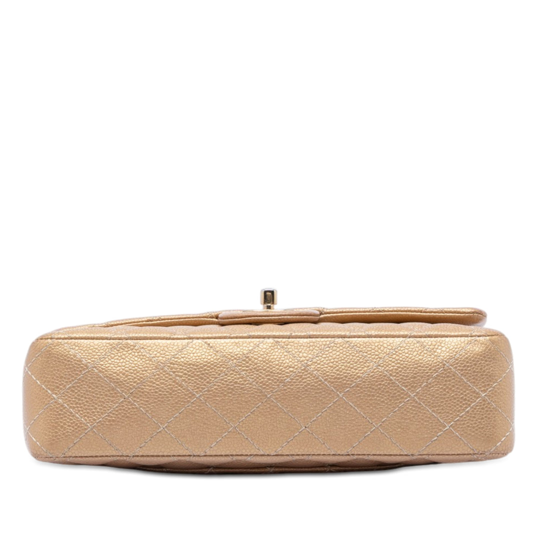 Chanel Medium Classic Iridescent Caviar Double rabat