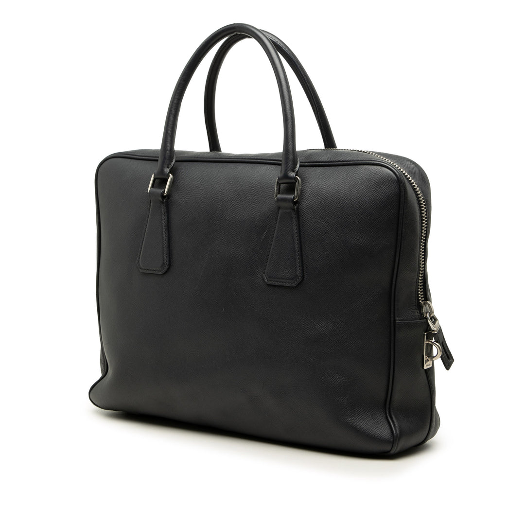 Prada Porte-documents Business Saffiano Noir – vue 2 – GABY PARIS