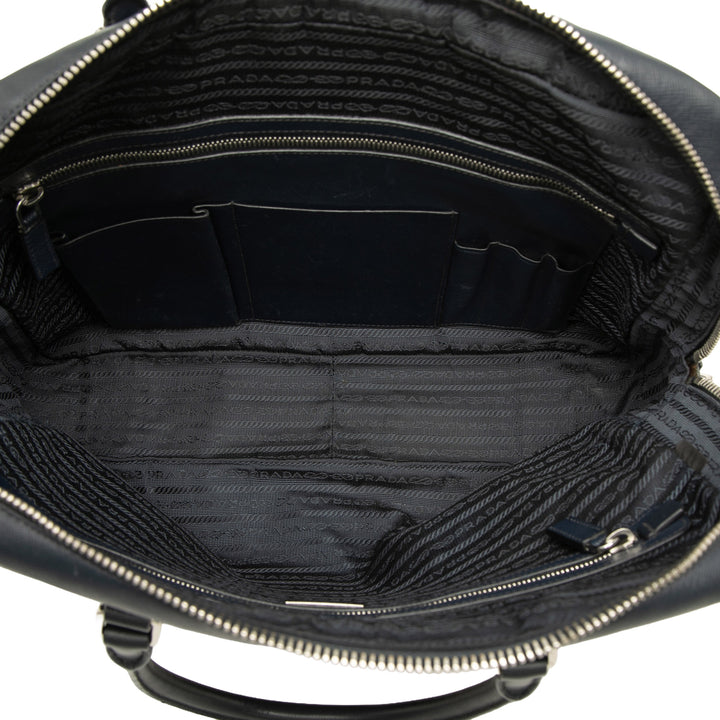 Prada Porte-documents Business Saffiano Noir – vue 4 – GABY PARIS