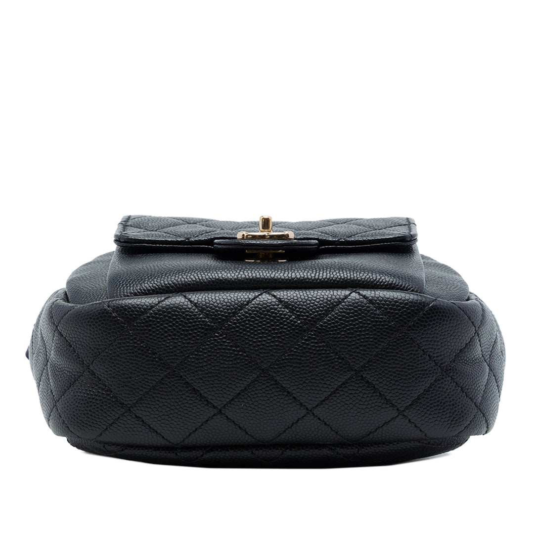 Chanel CC Matelassé Day Sac caméra Cuir caviar Noir – vue 3 – GABY PARIS