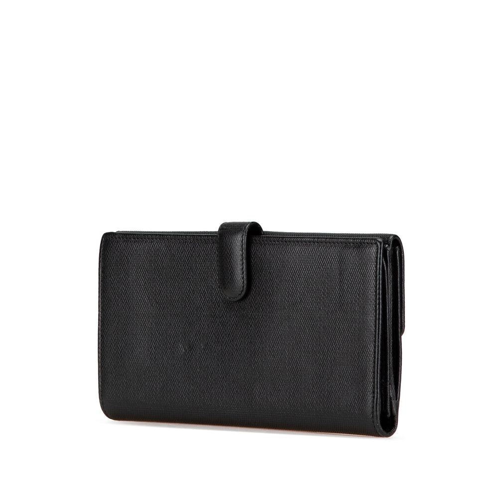 Calfskin CC Long Wallet Black - Gaby Paris