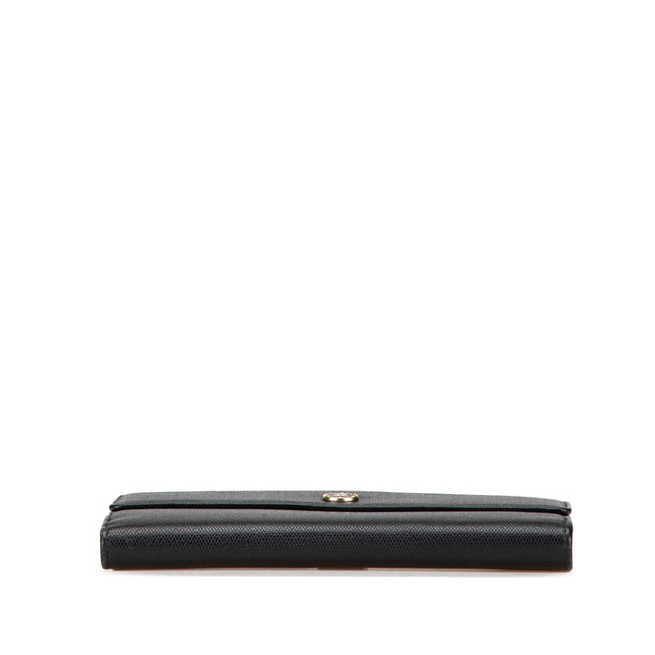 Calfskin CC Long Wallet Black - Gaby Paris