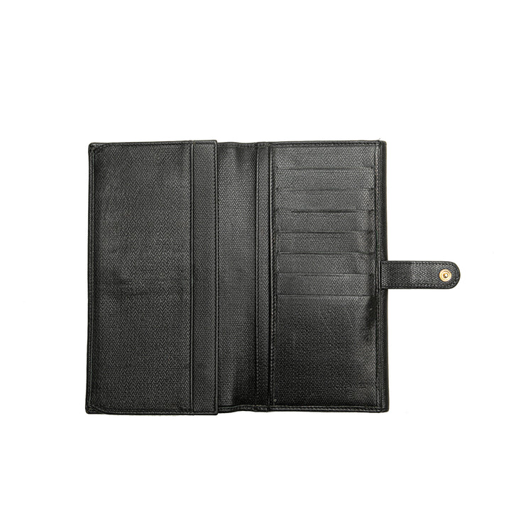 Calfskin CC Long Wallet Black - Gaby Paris