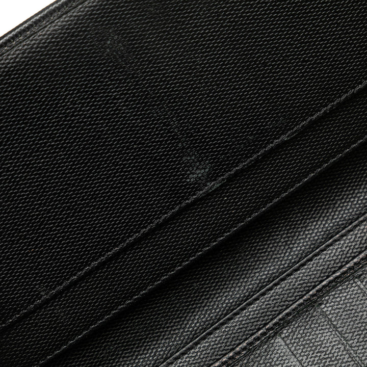 Calfskin CC Long Wallet Black - Gaby Paris