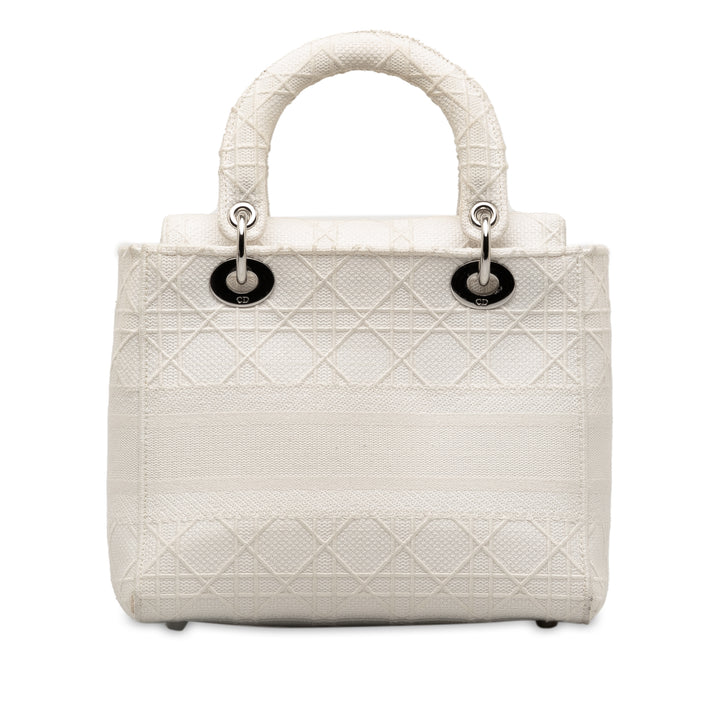 Medium Cannage Lady D-Lite White - Gaby Paris