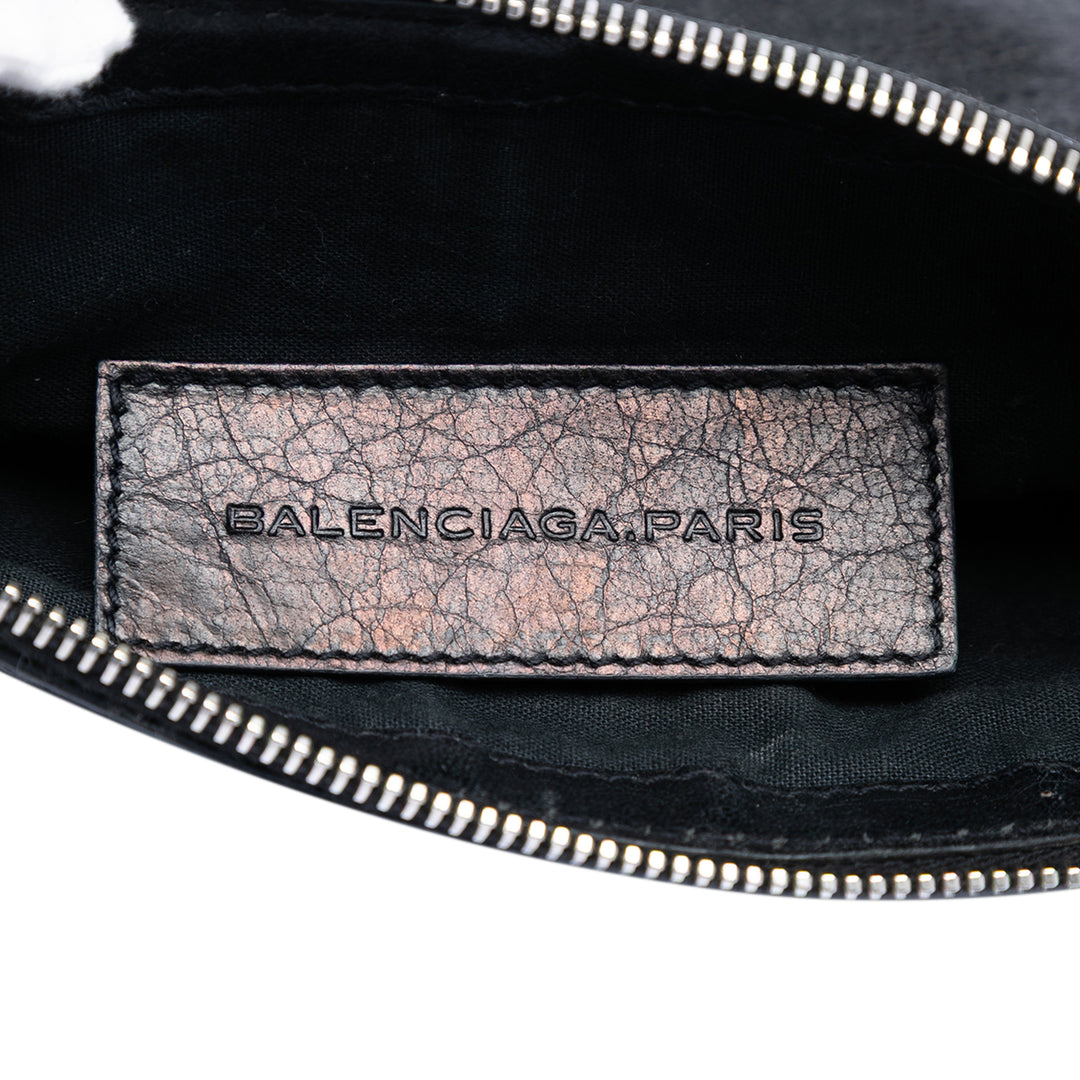 Balenciaga Cuir d’agneau Motocross Classic Clip S Pochette