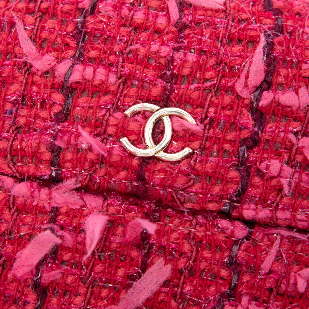 Chanel Tweed Sac rond à chaîne Phone Holder