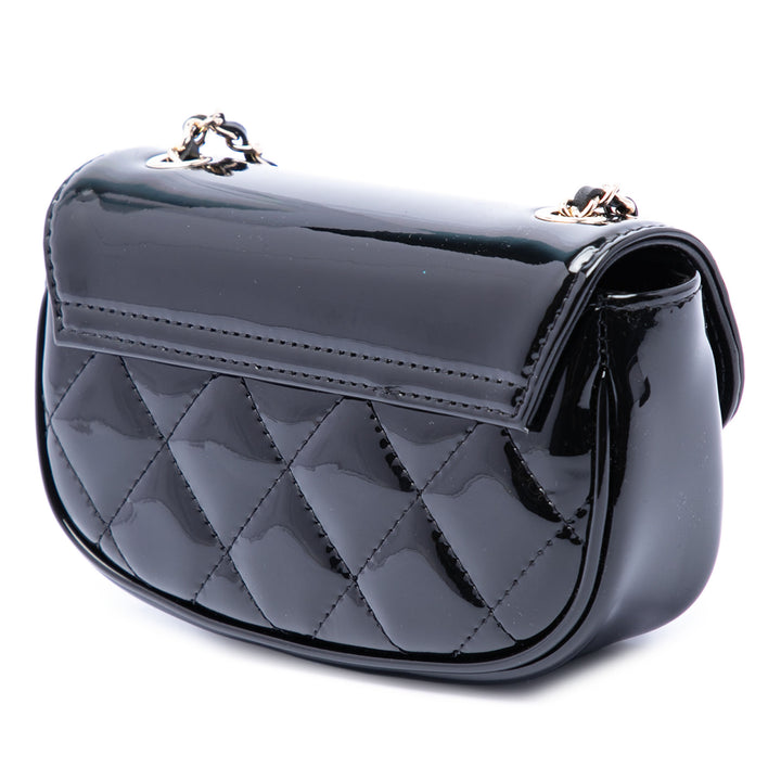 Chanel Mini CC Matelassé Cuir verni Simple rabat