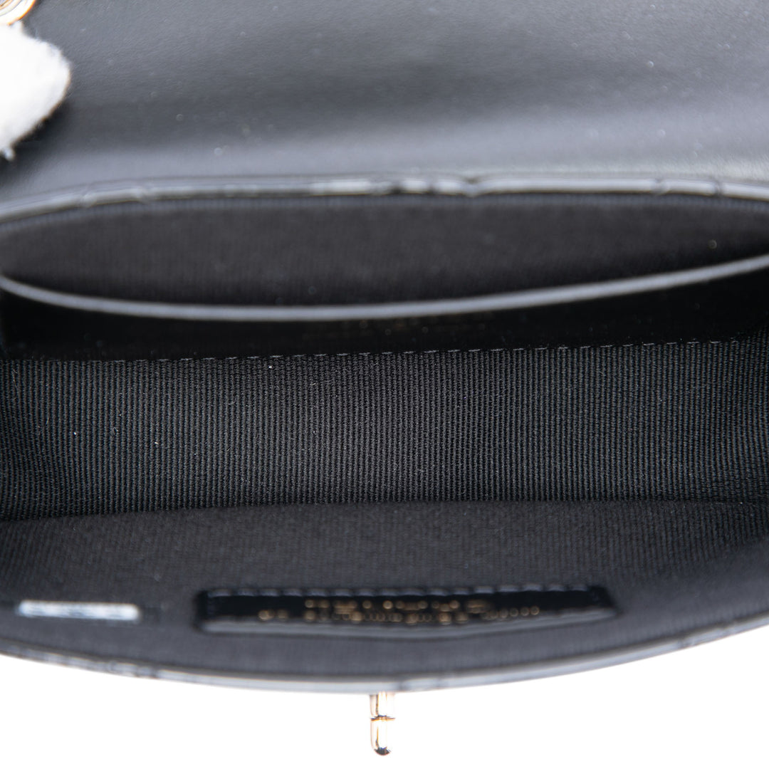 Chanel Mini CC Matelassé Cuir verni Simple rabat
