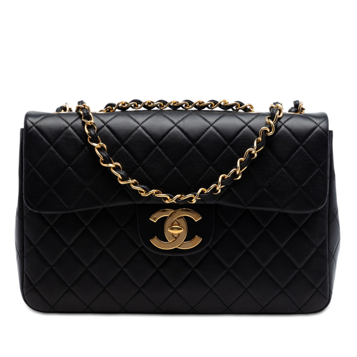 Chanel Maxi XL Classic Cuir d’agneau Simple rabat