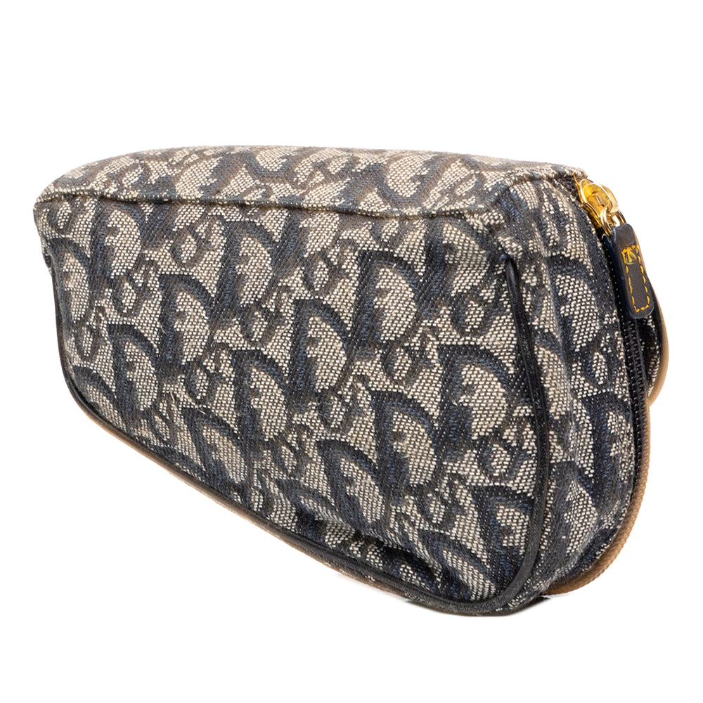Dior Pochette Saddle Oblique Bleu – vue 2 – GABY PARIS