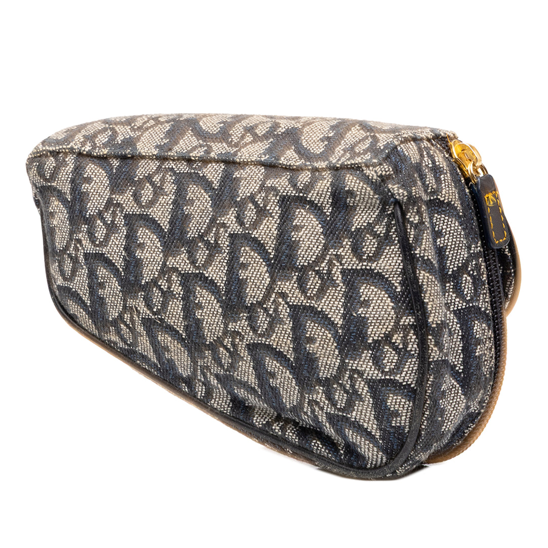 Dior Pochette Saddle Oblique Bleu – vue 2 – GABY PARIS