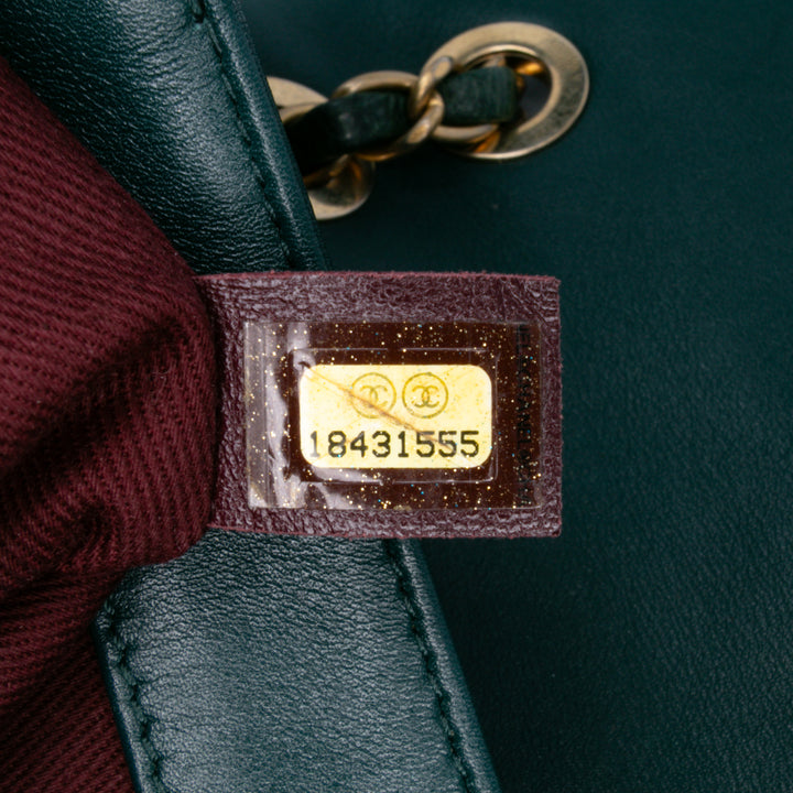 Medium Calfskin Soft Elegance Flap Green - Gaby Paris