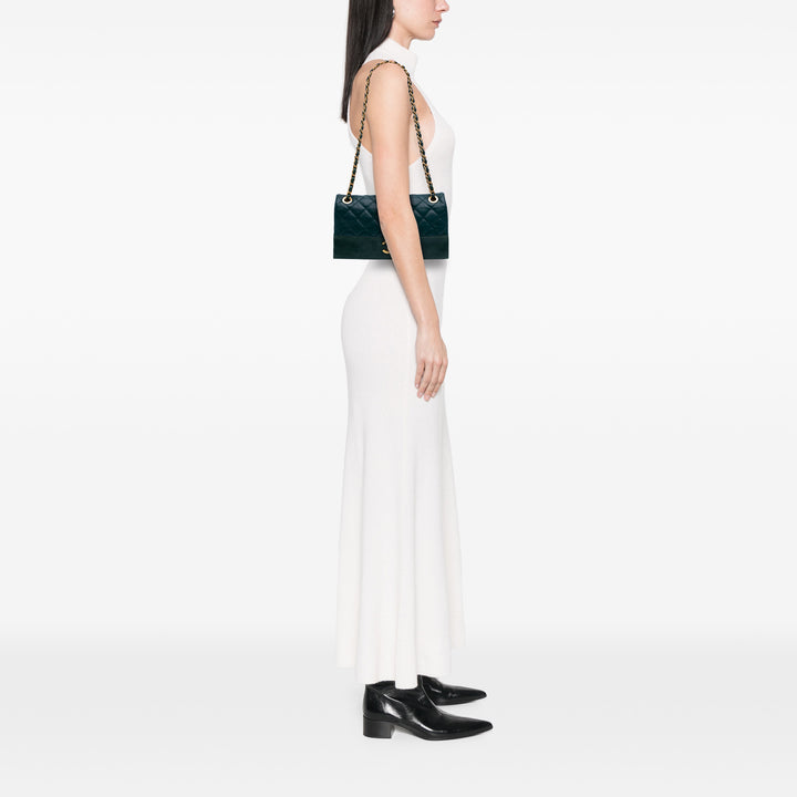 Medium Calfskin Soft Elegance Flap Green - Gaby Paris