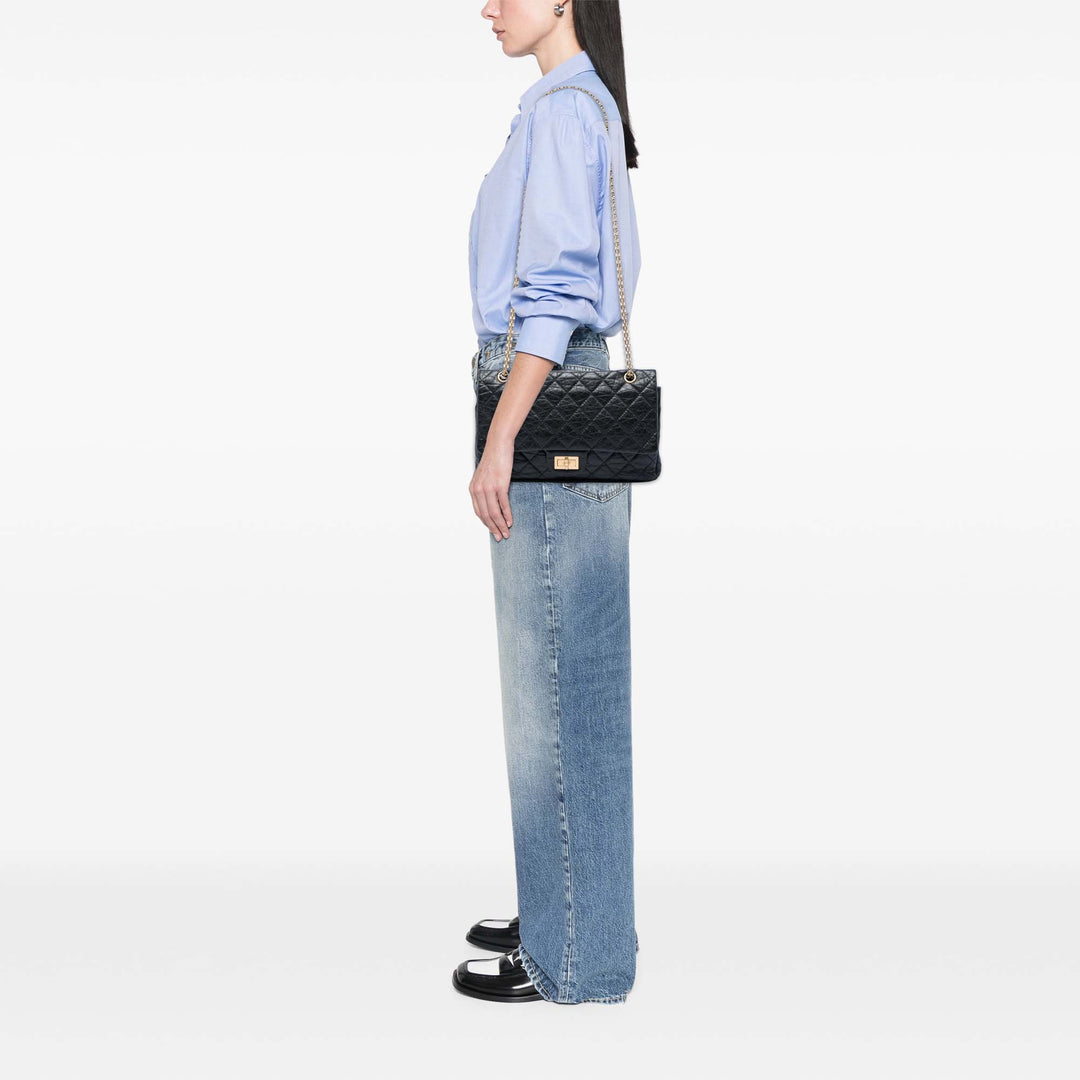 Chanel Matelassé vieilli Cuir de veau Reissue 2.55 Double rabat 227