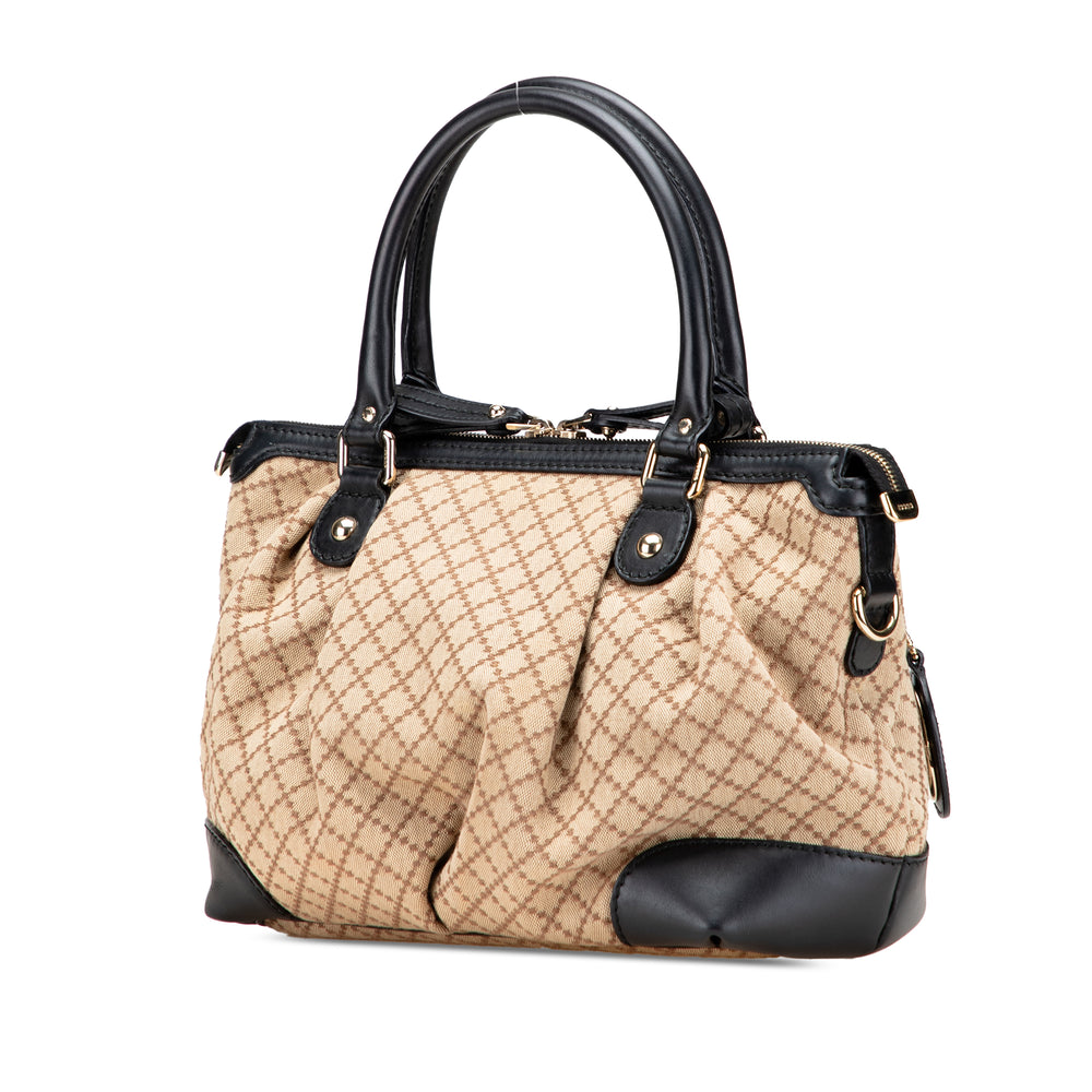 Diamante Canvas Sukey Satchel Brown - Gaby Paris