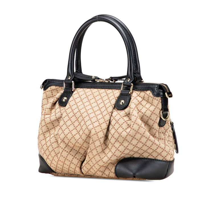 Diamante Canvas Sukey Satchel Brown - Gaby Paris