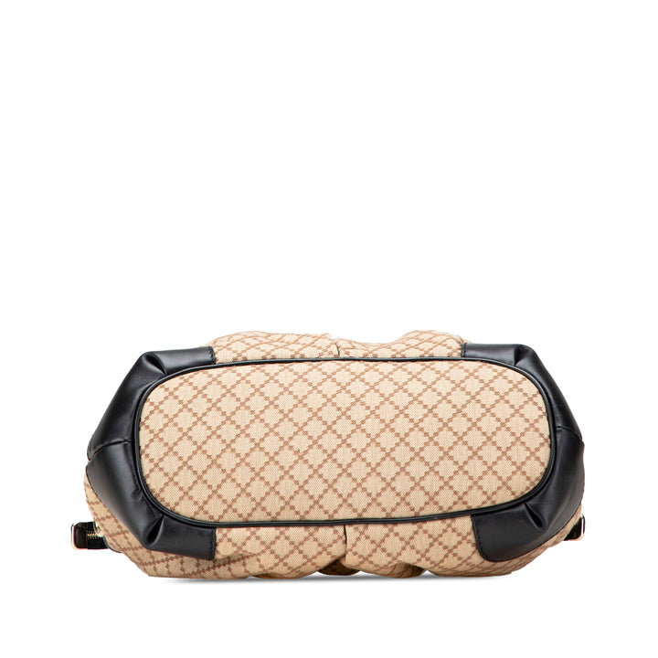 Diamante Canvas Sukey Satchel Brown - Gaby Paris