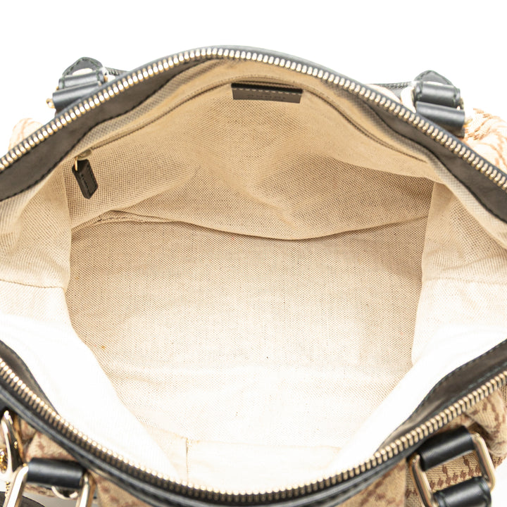 Diamante Canvas Sukey Satchel Brown - Gaby Paris