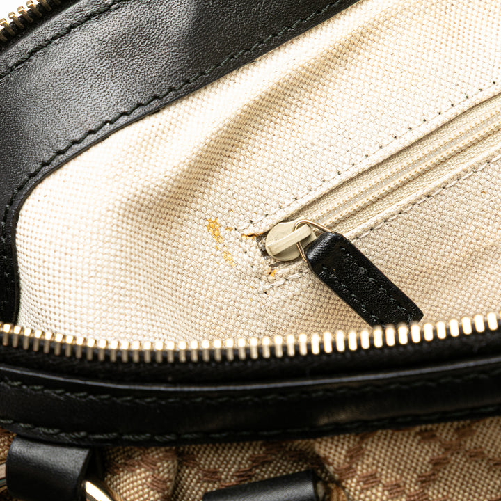 Diamante Canvas Sukey Satchel Brown - Gaby Paris