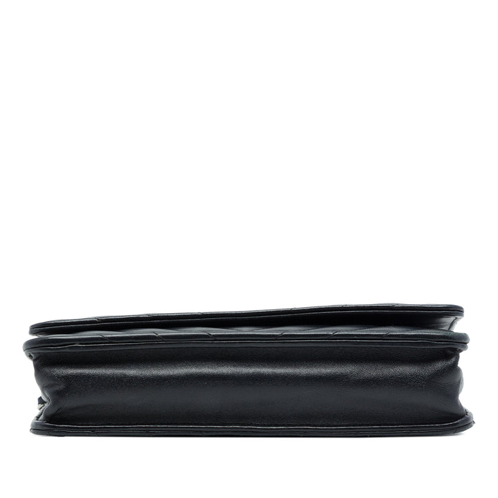 Chanel CC Chevron Wallet on Chain Cuir d'agneau Noir – vue 3 – GABY PARIS