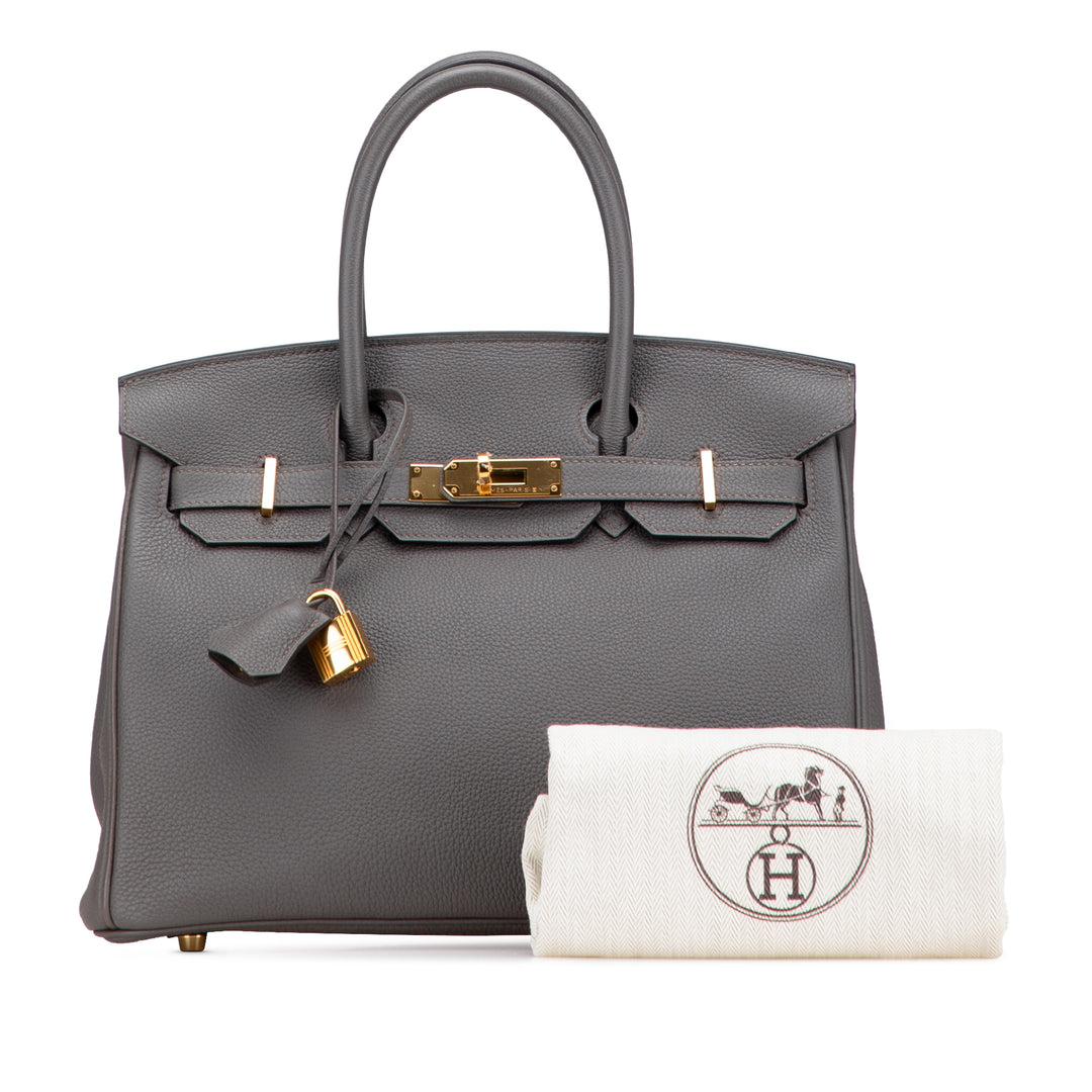 Hermès Togo Birkin Retourne 30 Gris